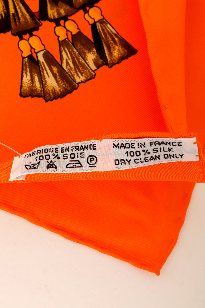 Large silk Feria de Sevilla celebration print scarf by Hermés material info tag @ Recess LA
