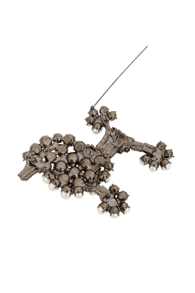 Pearl Poodle Brooch by Moans pin open @ Recess LA