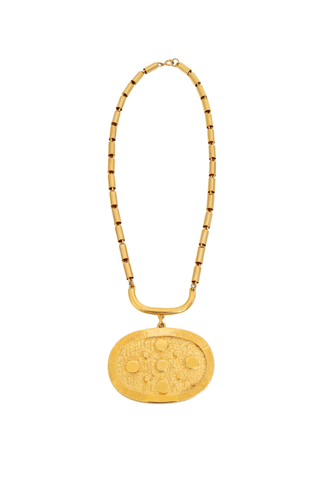 Oval Dot Plate Pendant Necklace by Pauline Rader @ Recess LA