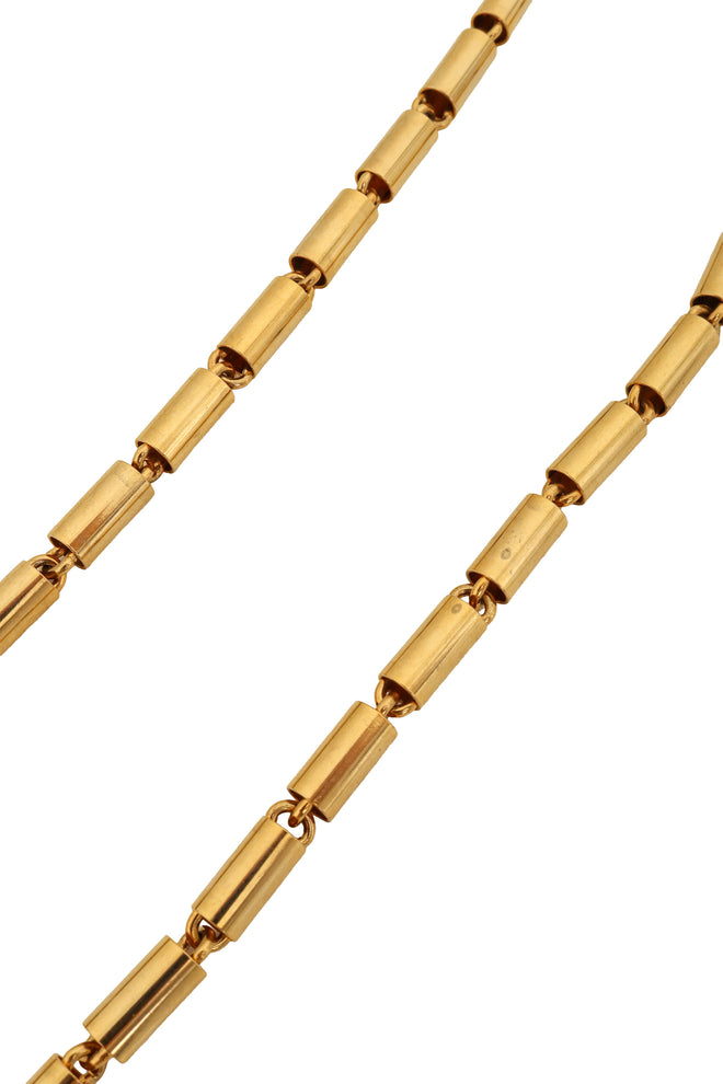 Oval Dot Plate Pendant Necklace by Pauline Rader chain close @ Recess LA