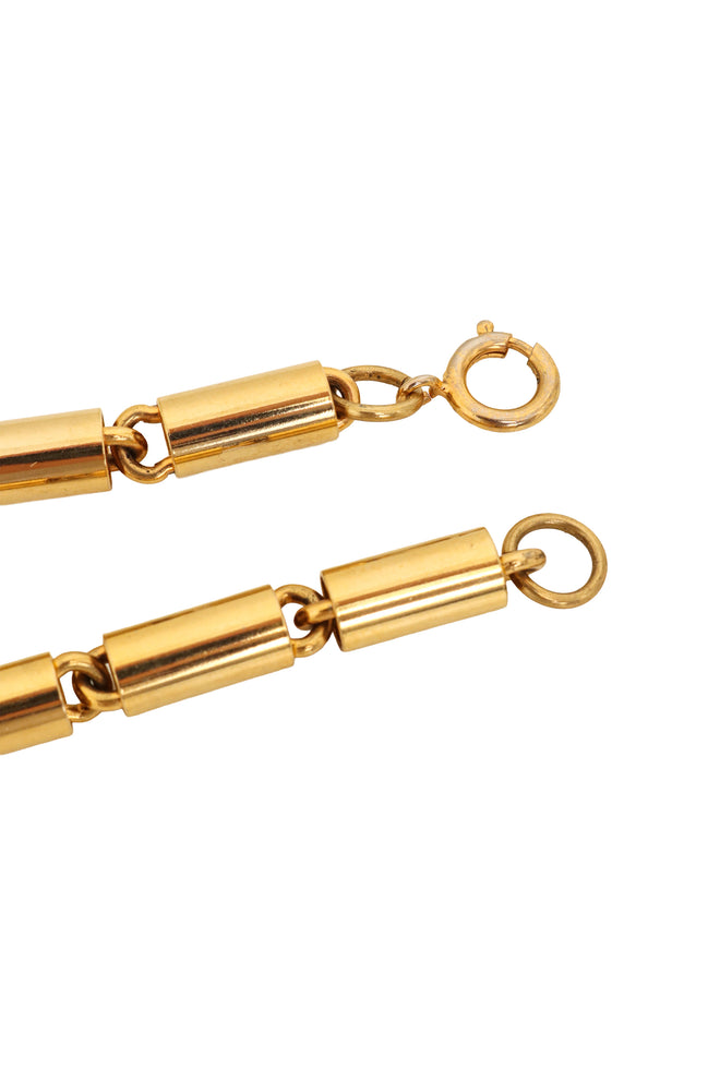 Oval Dot Plate Pendant Necklace by Pauline Rader clasp @ Recess LA