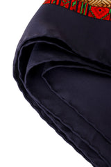 Large silk Aztec baroque print scarf by Celine hem stitching @ Recess LA