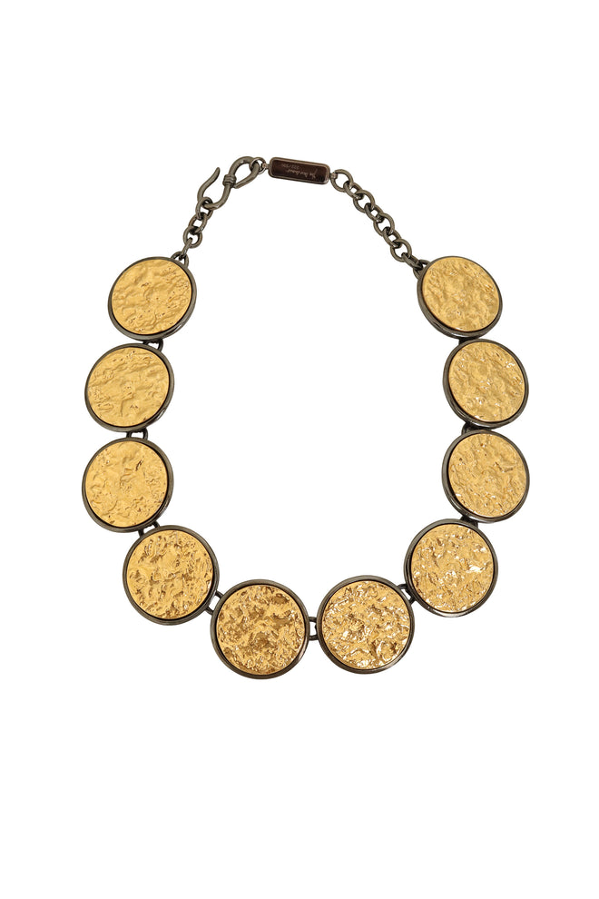 Hammered Disc Necklace by Yves Saint Laurent @ Recess LA