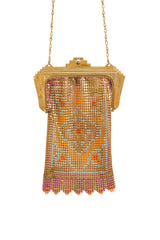 Vintage Whiting & Davis Gold Deco Mini Mesh Bag close @ Recess LA