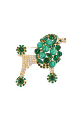 Emerald Poodle Brooch by Moans @ Recess LA