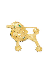 Emerald Poodle Brooch by Moans back @ Recess LA