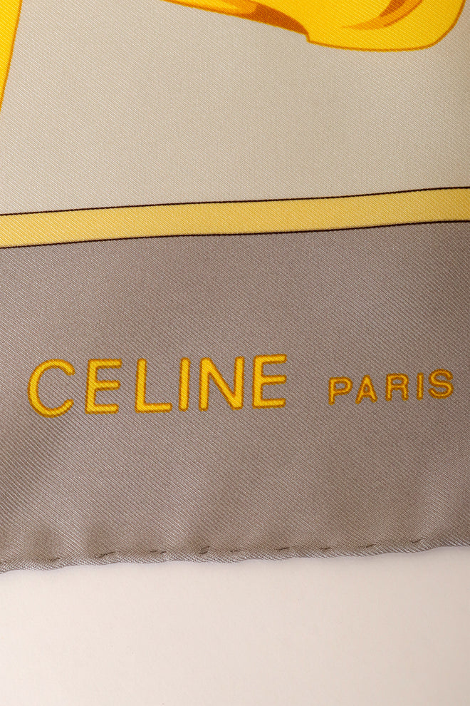 silk scarf by Celine logo @ Recess LA