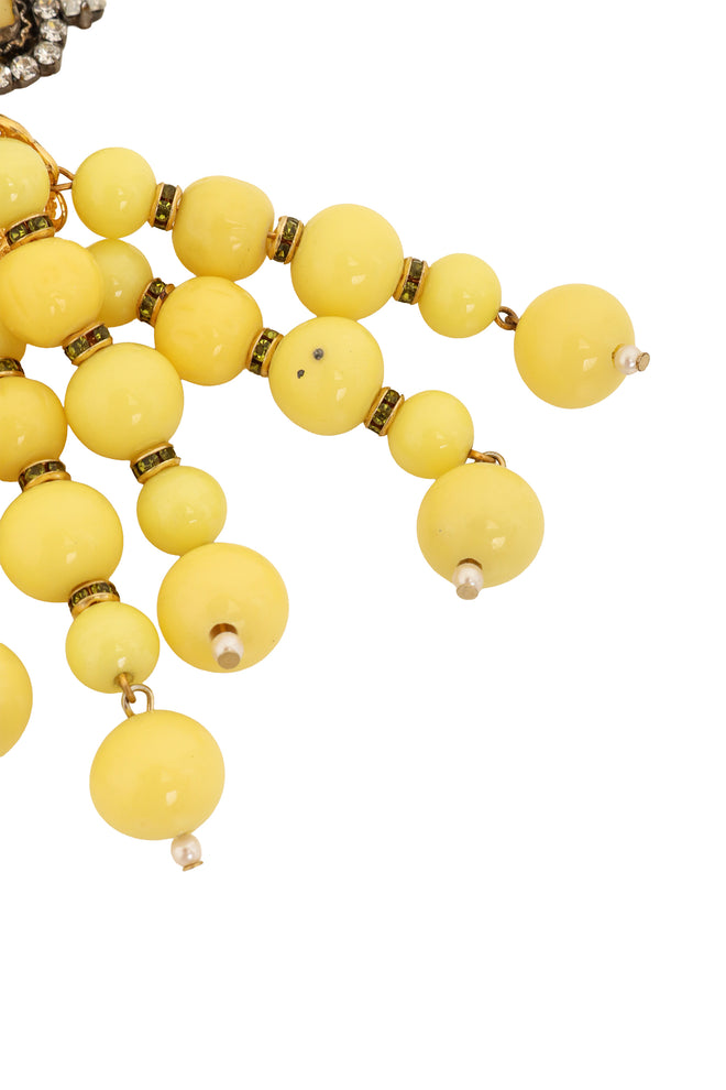 Beaded Fringe Pendant Necklace by Moans mark on bead @ Recess LA