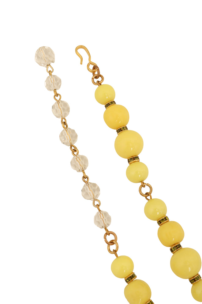 Beaded Fringe Pendant Necklace by Moans ends @ Recess LA