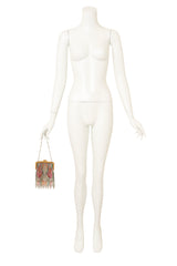 Vintage Whiting & Davis Ribbed Frame Tulip Mesh Bag on mannequin @ Recess LA