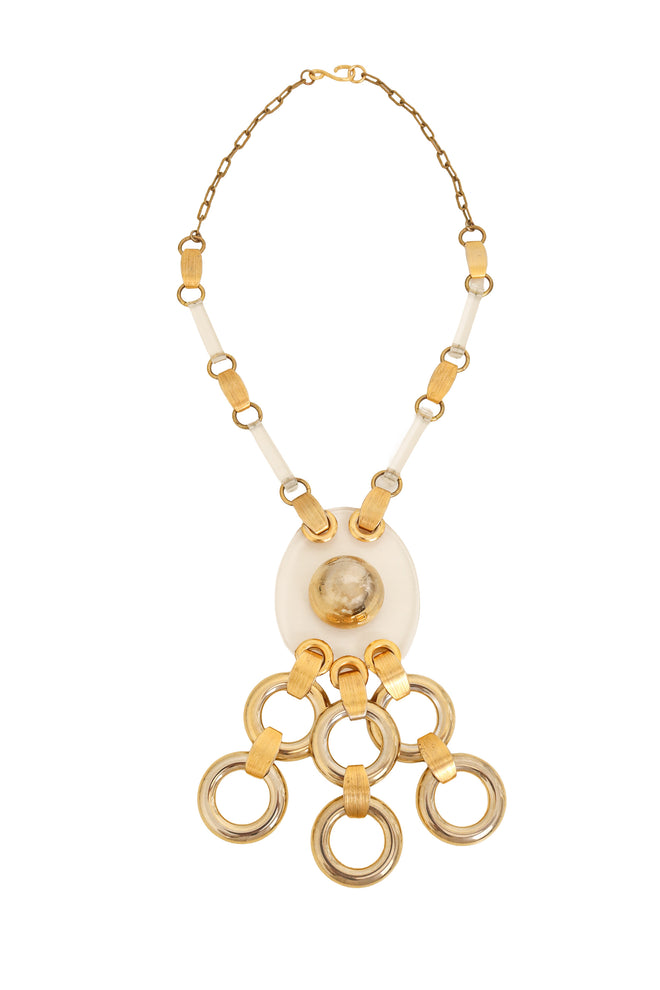 Lucite Ring Fringe Necklace @ Recess LA