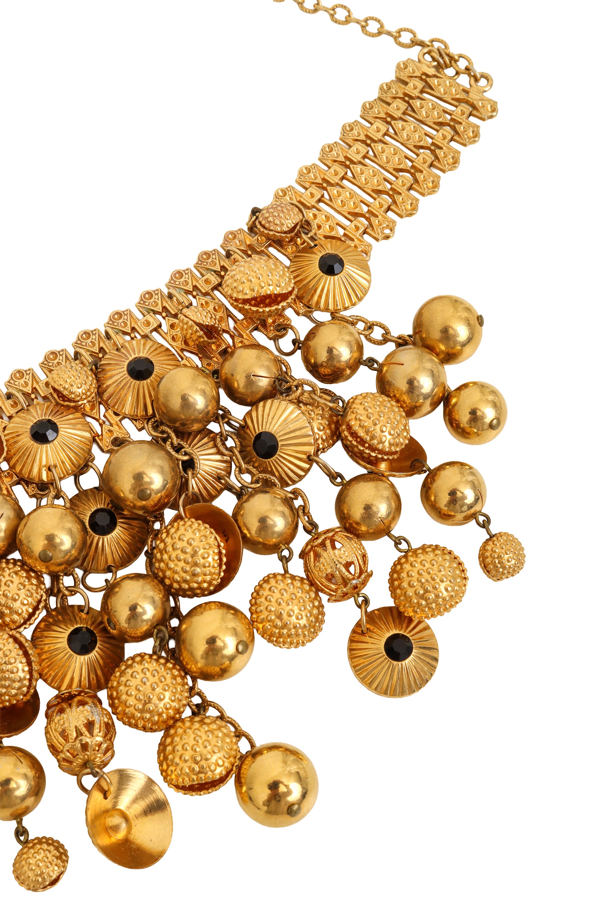 Textured Orb Cascade Choker by Bijoux Elfe close @ Recess LA