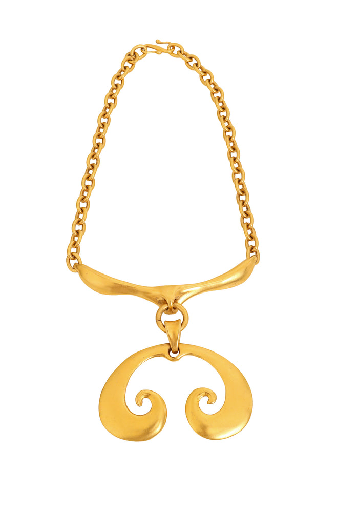 Scroll Pendant Necklace by Robert Lee Morris @ Recess LA