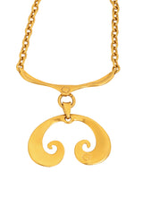 Scroll Pendant Necklace by Robert Lee Morris pendant back @ Recess LA