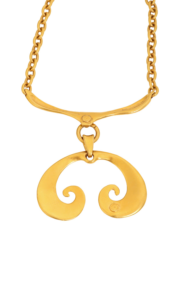 Scroll Pendant Necklace by Robert Lee Morris pendant back @ Recess LA
