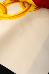 Large silk golden spur ribbon and chain scarf by Celine small stain @ Recess LA