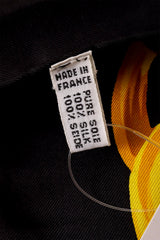 Large silk golden spur ribbon and chain scarf by Celine material care tag @ Recess LA