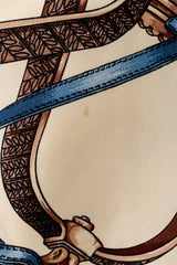 Large silk stirrup patterned scarf by Gucci small stain @ Recess LA