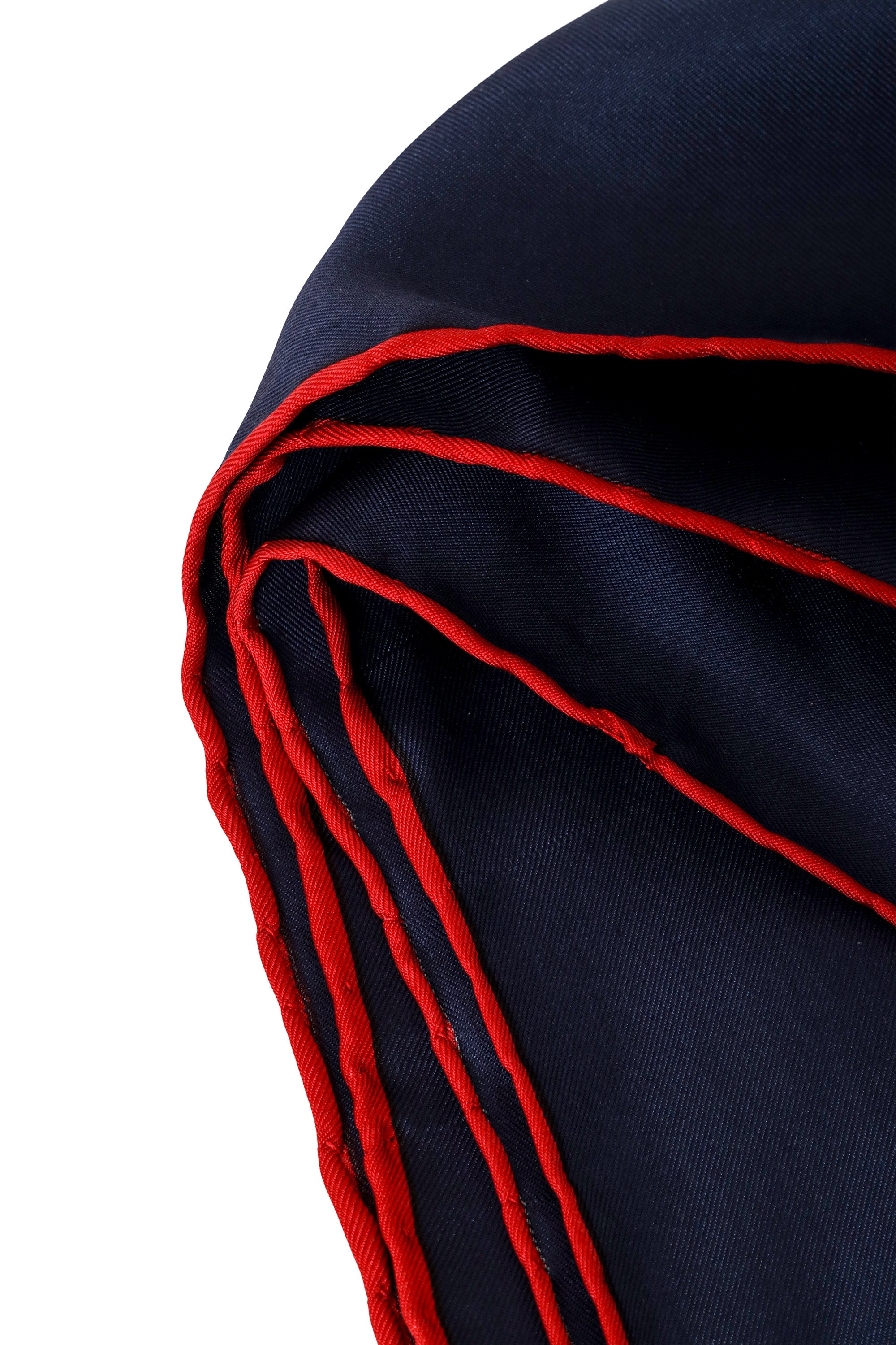 Large silk stirrup patterned scarf by Gucci hem stitching @ Recess LA