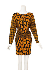 Vintage Missoni Abstract Faces Sweater & Skirt Set on mannequin @ Recess LA