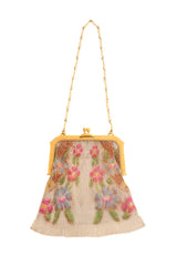 Vintage Whiting & Davis Gold Filigree Floral Mini Mesh Bag @ Recess LA