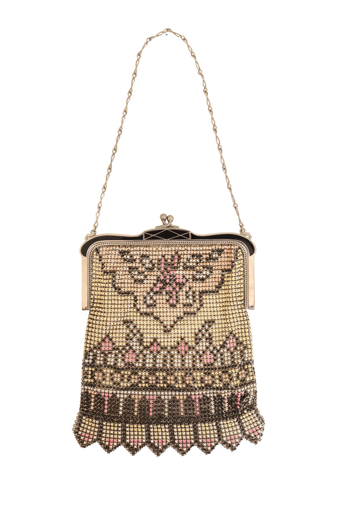 Vintage Whiting & Davis Inlay Frame Deco Mesh Bag @ Recess LA