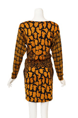 Vintage Missoni Abstract Faces Sweater & Skirt Set on mannequin back @ Recess LA