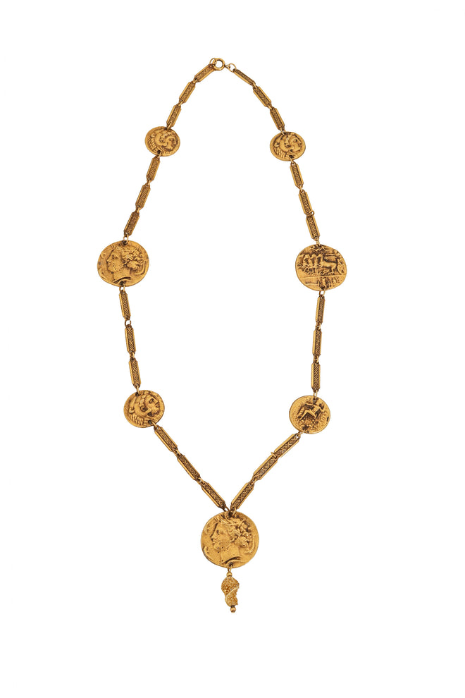 Roman Coin Station Necklace @ Recess LA