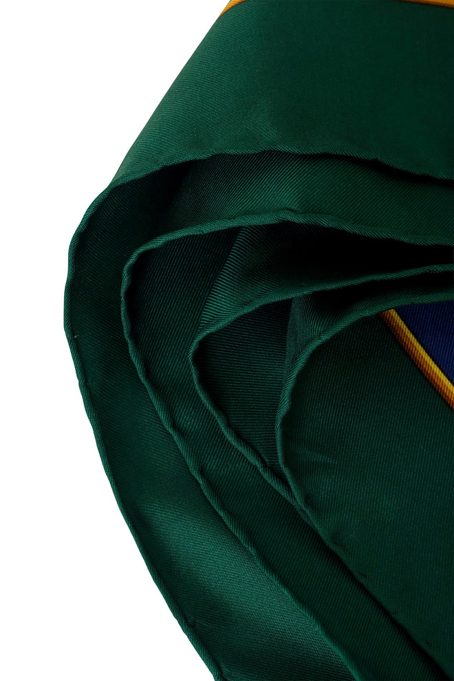 Large silk carriage and crown print scarf by Celine hem stitching @ Recess LA