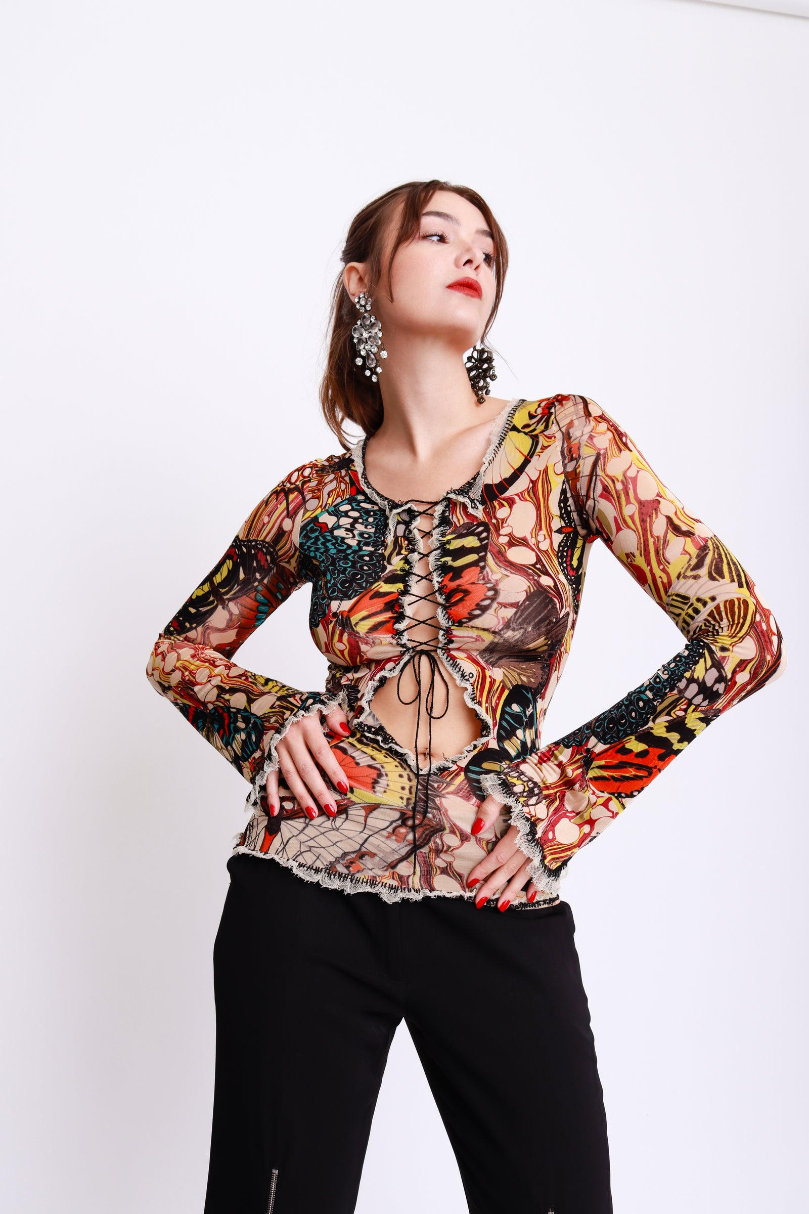 Jean Paul Gaultier Lace Up Butterfly Top – Recess