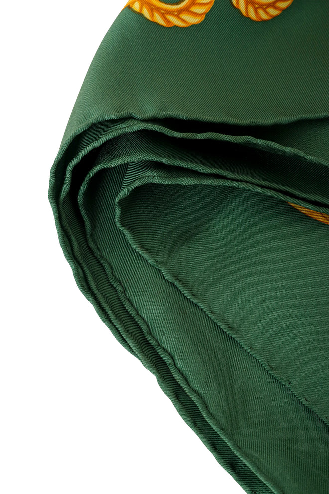 Large silk celestial chain print scarf by Celine hem stitching @ Recess LA