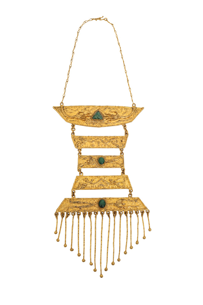 Cabochon Ladder Fringe Necklace @ Recess LA
