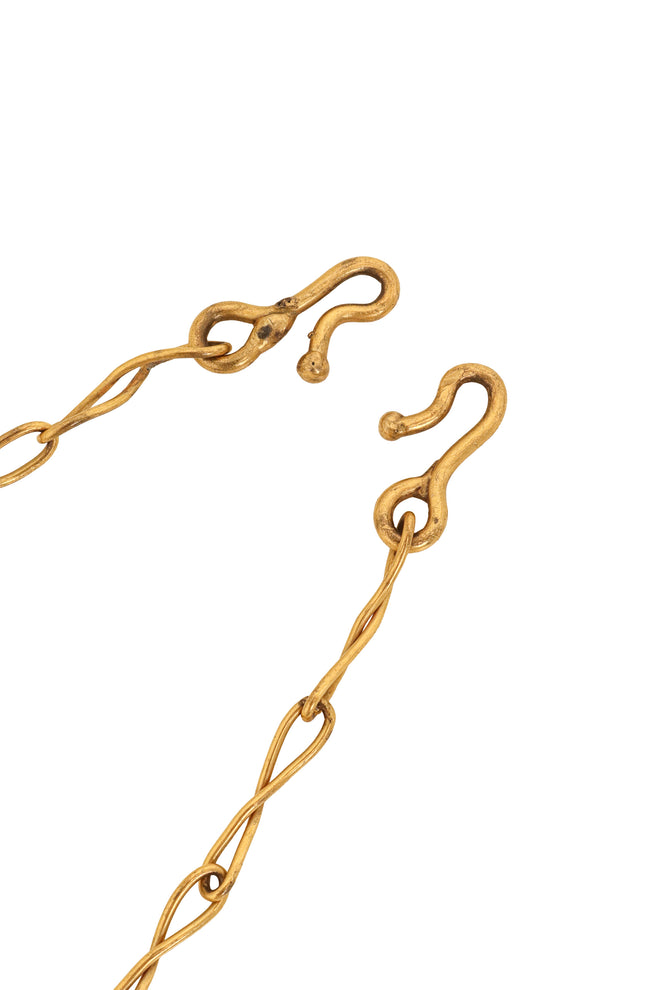 Cabochon Ladder Fringe Necklace hooks @ Recess LA