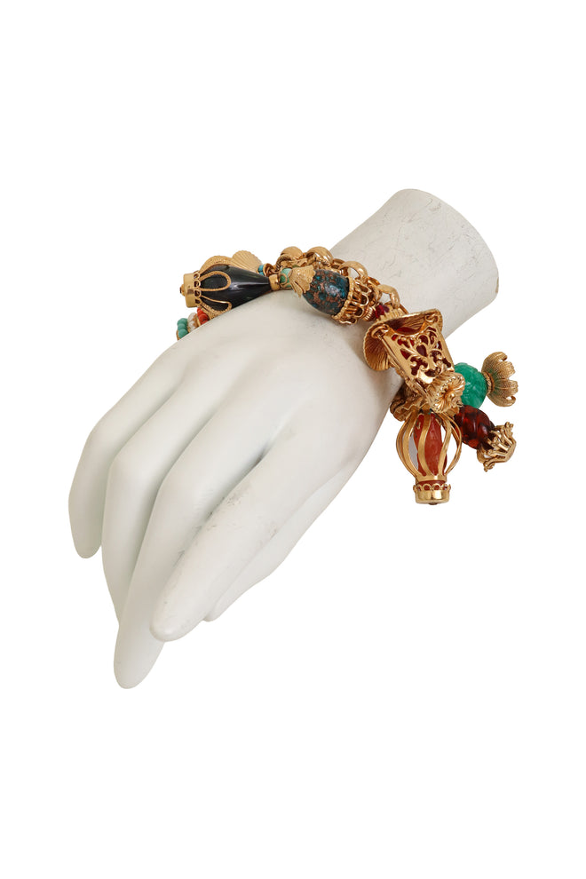 Lantern Charm Bracelet by Napier on mannequin @ Recess LA