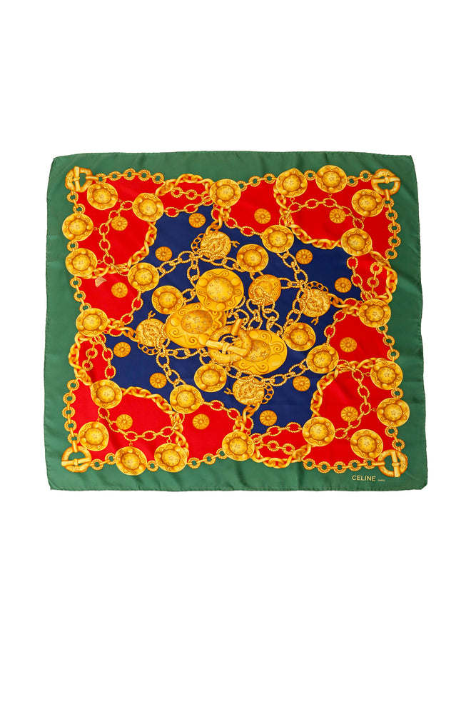 Large silk celestial chain print scarf by Celine @ Recess LA