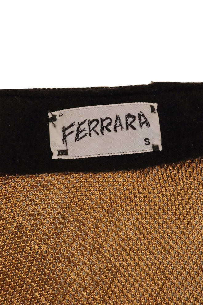 Vintage Ferrara Twilight Ombré Mesh Halter Top label @ Recess LA