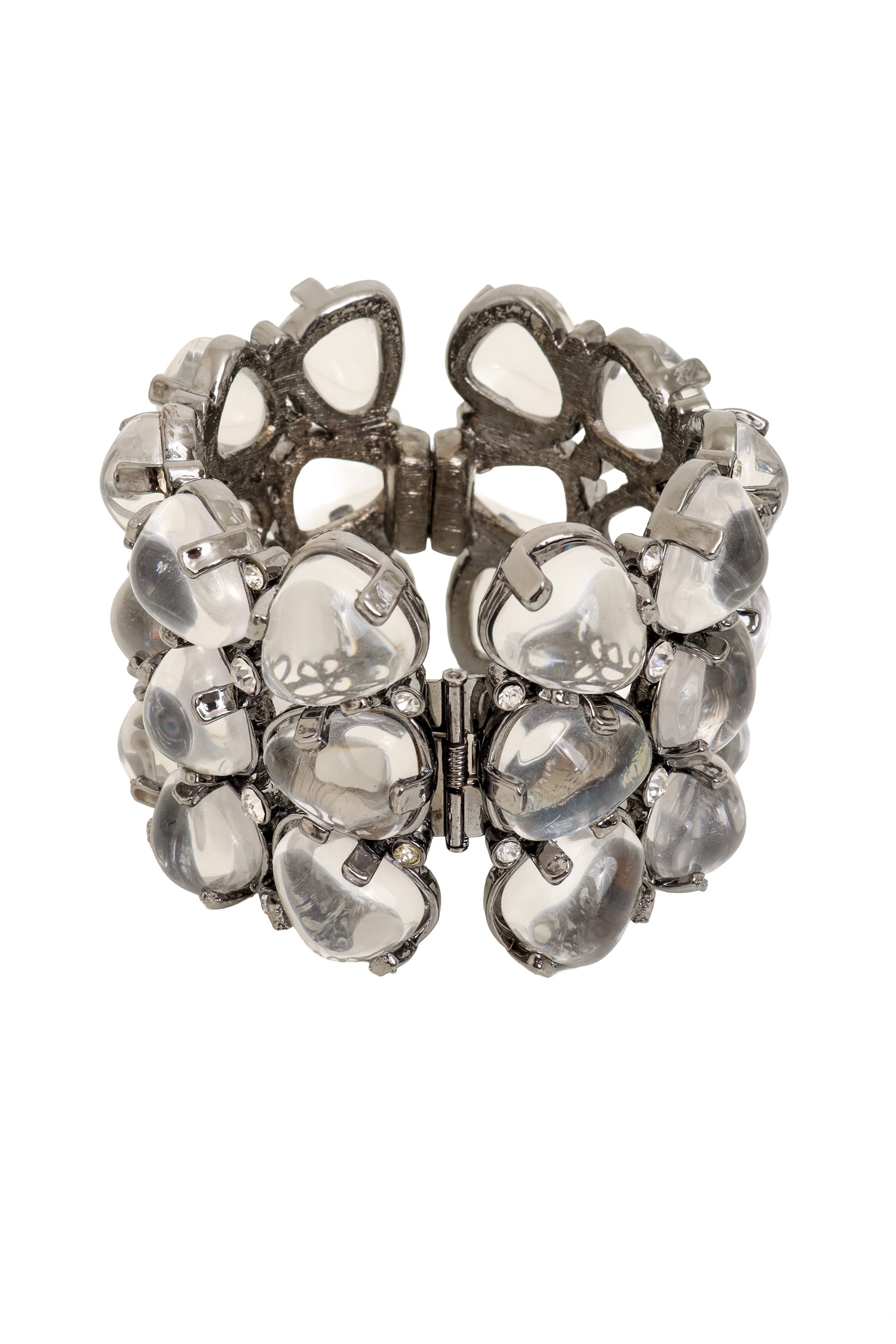 Lucite Cluster Bracelet by Kenneth Lane hinge @ Recess LA