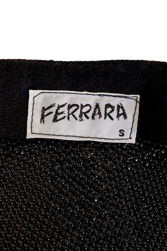 Vintage Ferrara Midnight Ombré Mesh Halter Top label @ Recess LA