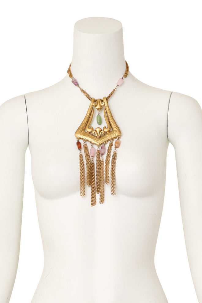 chain fringe necklace on mannequin @ Recess LA