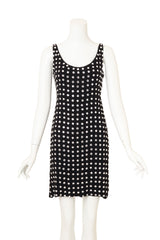 Vintage CD Greene Mirror Crystal Mini Dress on mannequin @ Recess LA