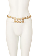 heart charm disc belt on mannequin @ Recess LA