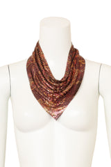 Vintage Ferrara Floral Metal Mesh Cowl on mannequin @ Recess LA
