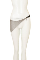 Vintage Ferrara Chainmail Leather Bib on mannequin hips @ Recess LA