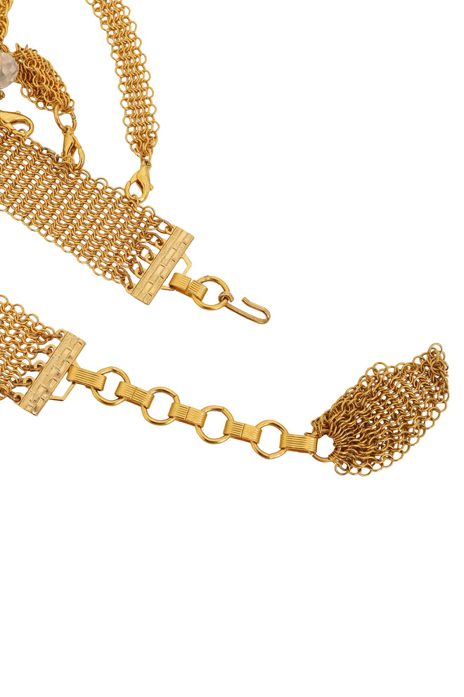 Vintage Ferrara Pearl Mesh Strand Collar clasp @ Recess LA