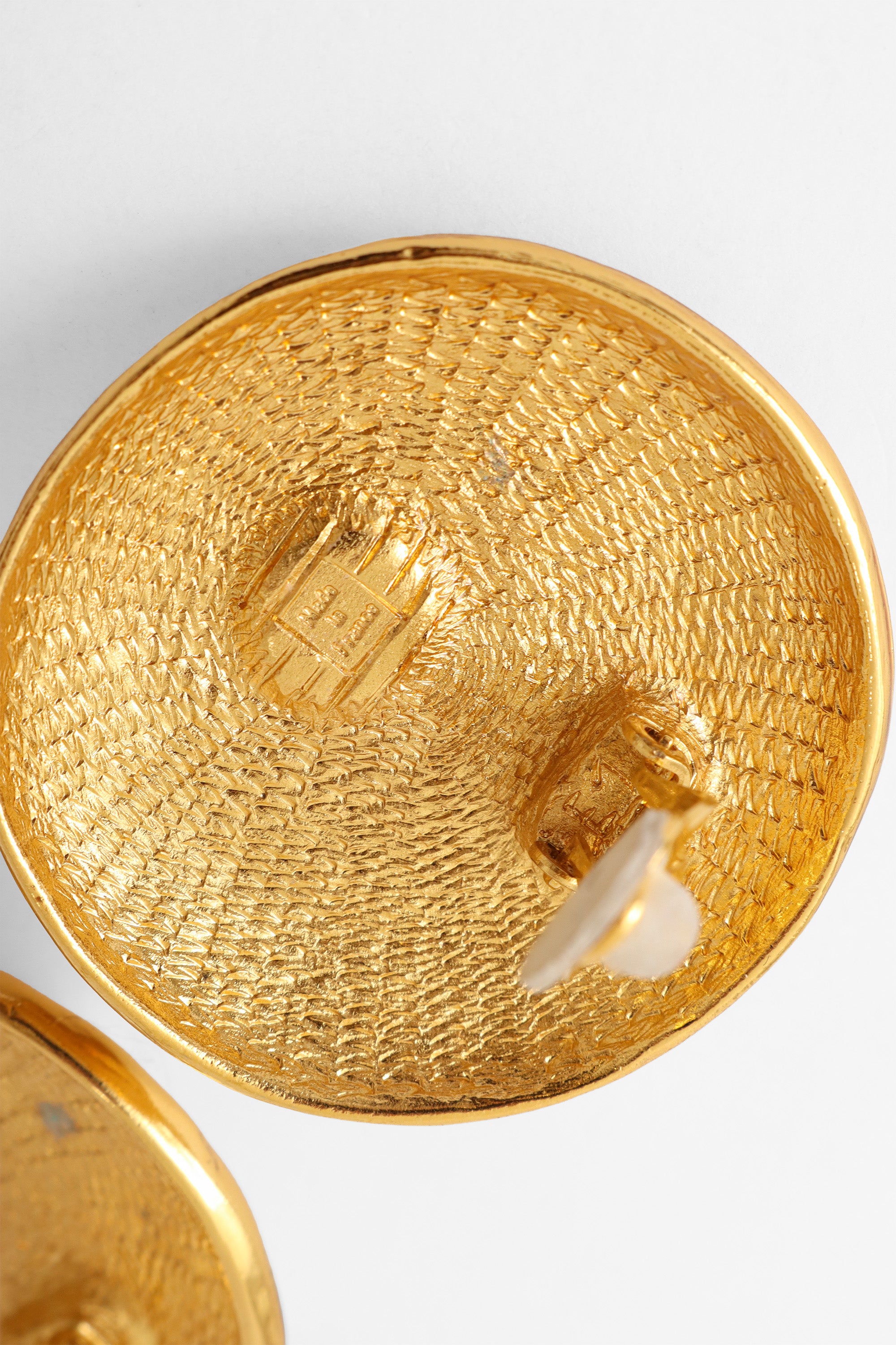 dome earrings by Yves Saint Laurent made in France stamp @ Recess LA