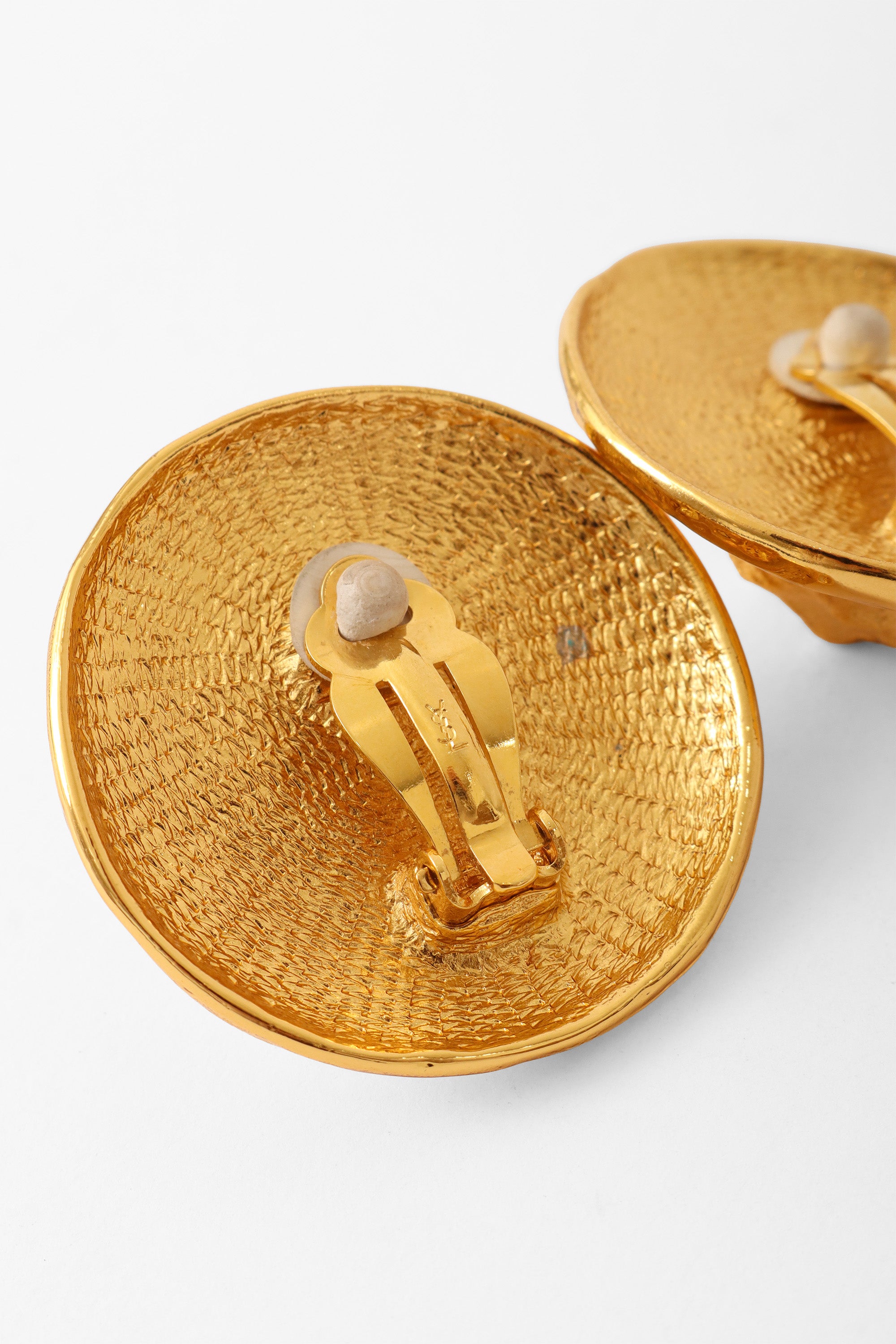 dome earrings by Yves Saint Laurent YSL stamp @ Recess LA