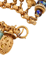 Lantern Charm Bracelet by Napier clasp @ Recess LA