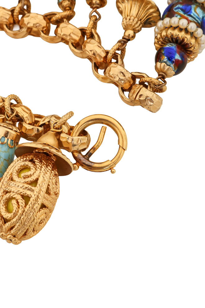 Lantern Charm Bracelet by Napier clasp @ Recess LA