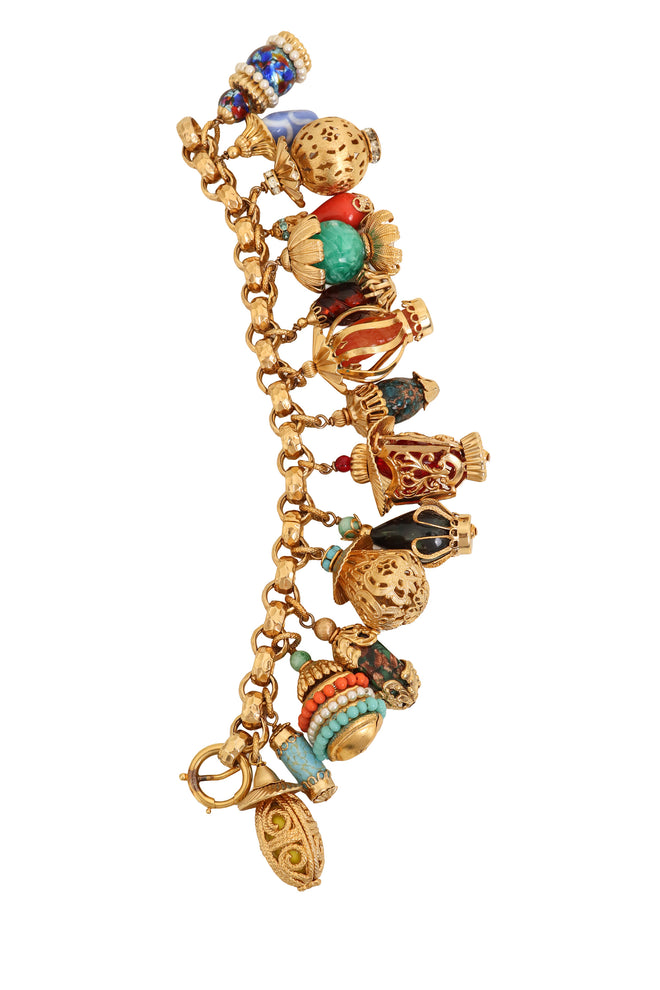 Lantern Charm Bracelet by Napier straight @ Recess LA