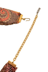 Vintage Ferrara Floral Metal Mesh Cowl chain @ Recess LA